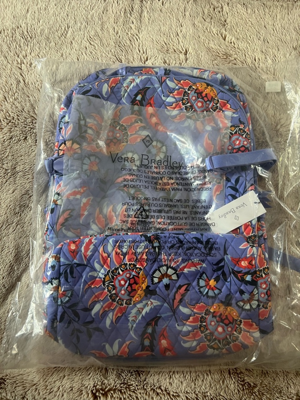 Vera Bradley Quilted Large Backpack - Picture 3 of 5
